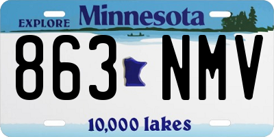 MN license plate 863NMV