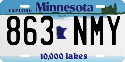 MN license plate 863NMY