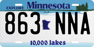 MN license plate 863NNA