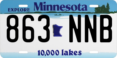 MN license plate 863NNB