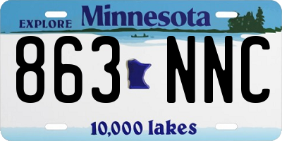 MN license plate 863NNC