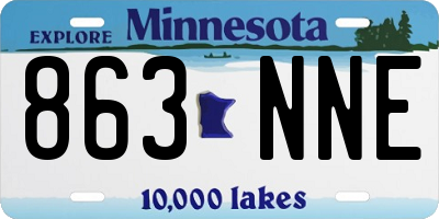 MN license plate 863NNE