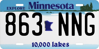 MN license plate 863NNG