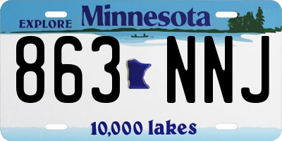 MN license plate 863NNJ