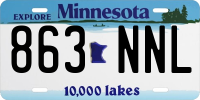 MN license plate 863NNL