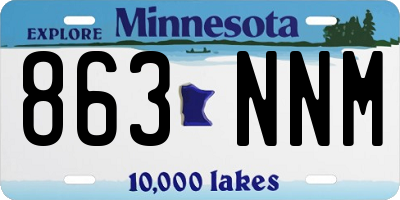 MN license plate 863NNM