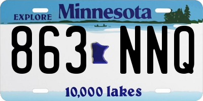 MN license plate 863NNQ