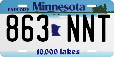 MN license plate 863NNT