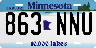 MN license plate 863NNU