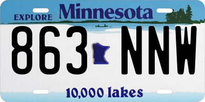 MN license plate 863NNW