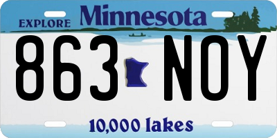 MN license plate 863NOY
