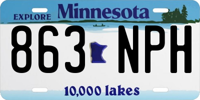 MN license plate 863NPH