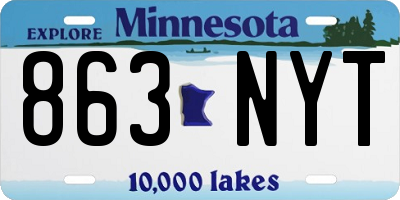 MN license plate 863NYT