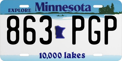 MN license plate 863PGP