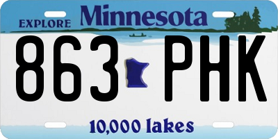 MN license plate 863PHK