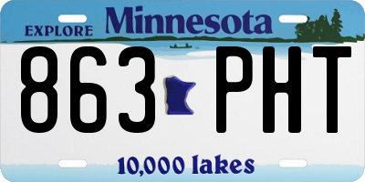 MN license plate 863PHT