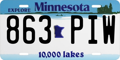 MN license plate 863PIW