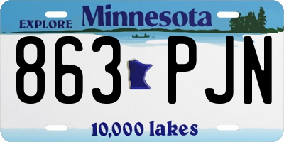 MN license plate 863PJN