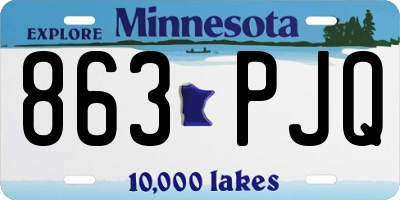 MN license plate 863PJQ
