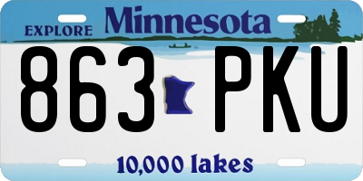 MN license plate 863PKU