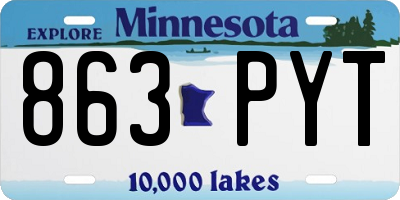 MN license plate 863PYT