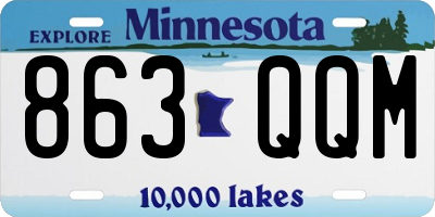 MN license plate 863QQM