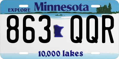 MN license plate 863QQR