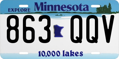 MN license plate 863QQV