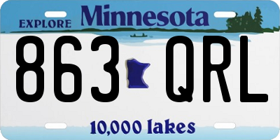 MN license plate 863QRL