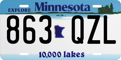 MN license plate 863QZL