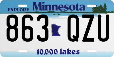 MN license plate 863QZU