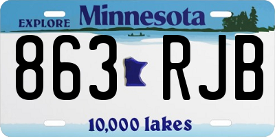 MN license plate 863RJB