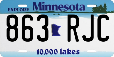 MN license plate 863RJC