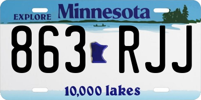 MN license plate 863RJJ