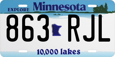 MN license plate 863RJL