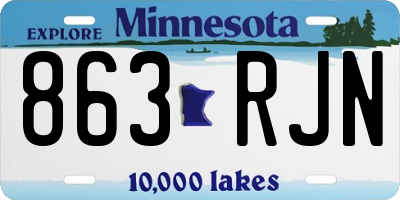 MN license plate 863RJN