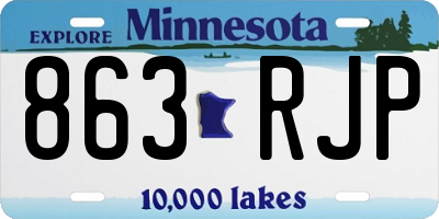 MN license plate 863RJP
