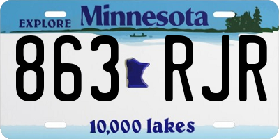 MN license plate 863RJR