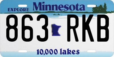 MN license plate 863RKB