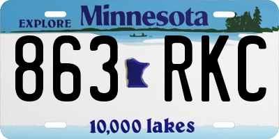 MN license plate 863RKC