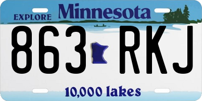 MN license plate 863RKJ