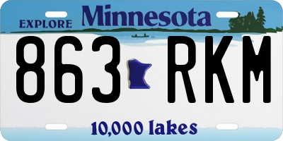 MN license plate 863RKM