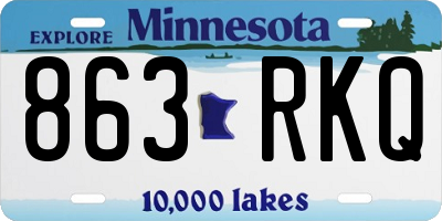 MN license plate 863RKQ