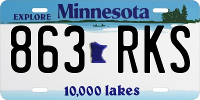 MN license plate 863RKS