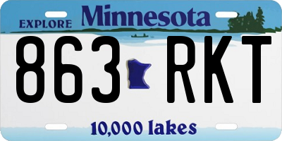 MN license plate 863RKT