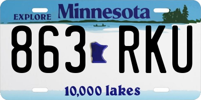MN license plate 863RKU