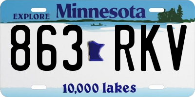 MN license plate 863RKV