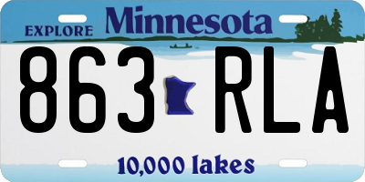 MN license plate 863RLA