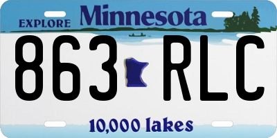 MN license plate 863RLC