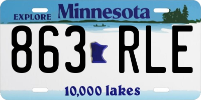 MN license plate 863RLE